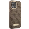 Чохол Guess 4G Logo Plate для iPhone 14 Pro Brown with MagSafe (GUHMP14LU4GPRW)