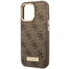 Чохол Guess 4G Logo Plate для iPhone 14 Pro Brown with MagSafe (GUHMP14LU4GPRW)