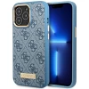 Чехол Guess 4G Logo Plate для iPhone 14 Pro Blue with MagSafe (GUHMP14LU4GPRB)