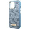 Чохол Guess 4G Logo Plate для iPhone 14 Pro Blue with MagSafe (GUHMP14LU4GPRB)