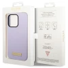 Чехол Guess Silicone Logo Plate для iPhone 14 Pro Purple with MagSafe (GUHMP14LSBPLU)