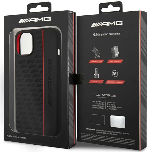 Чехол Mercedes Silicone Carbon Pattern для iPhone 14 Black (AMHCP14S2SPCK)