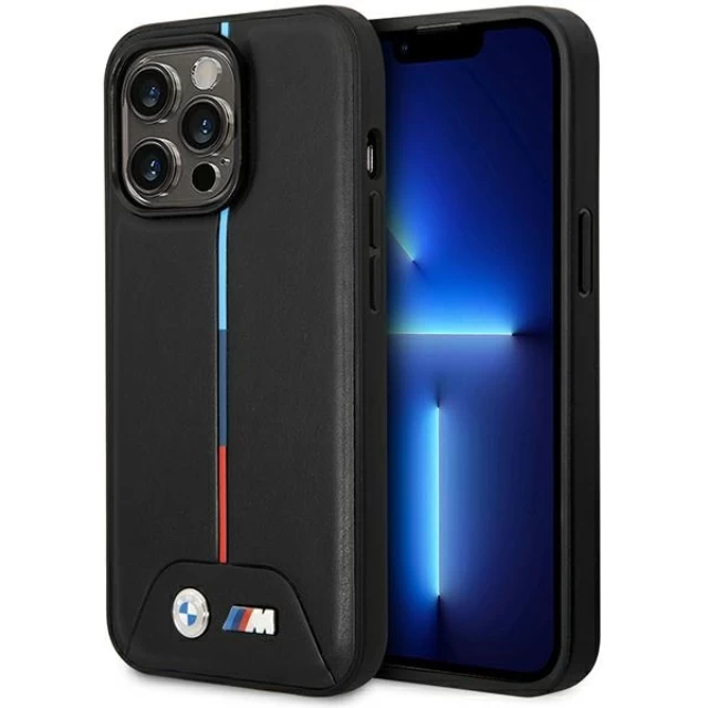 Чохол BMW Quilted Tricolor для iPhone 14 Pro Black with MagSafe (BMHMP14L22PVTK)