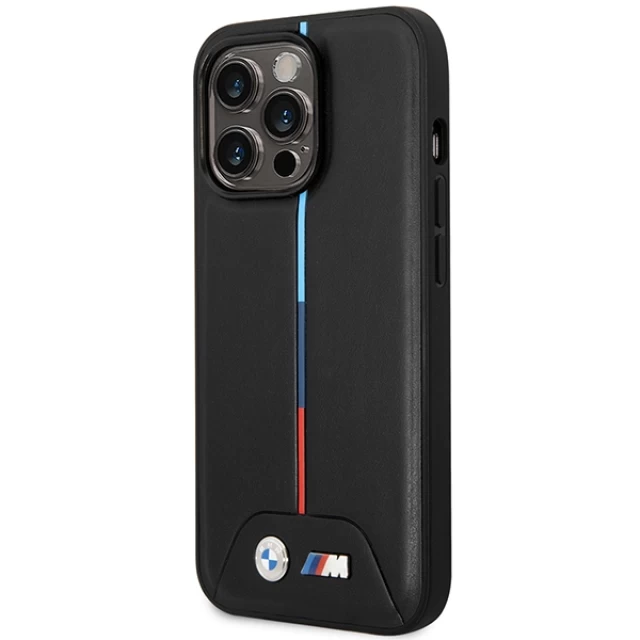 Чехол BMW Quilted Tricolor для iPhone 14 Pro Black with MagSafe (BMHMP14L22PVTK)