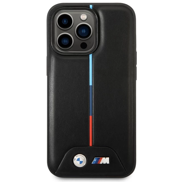 Чохол BMW Quilted Tricolor для iPhone 14 Pro Black with MagSafe (BMHMP14L22PVTK)