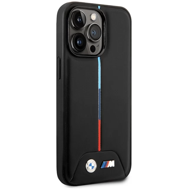 Чехол BMW Quilted Tricolor для iPhone 14 Pro Black with MagSafe (BMHMP14L22PVTK)