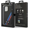 Чохол BMW для iPhone 14 Pro Silicone Slanted Sttripes Black with MagSafe (BMHMP14L22SOTK)