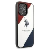 Чехол U.S. Polo Assn. Tricolor Embossed для iPhone 14 Pro White (USHCP14LPSO3)