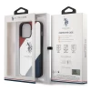 Чохол U.S. Polo Assn. Tricolor Embossed для iPhone 14 Pro White (USHCP14LPSO3)