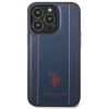 Чехол U.S. Polo Assn. Leather Stitch для iPhone 14 Pro Navy Blue (USHCP14LPFAV)