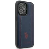 Чохол U.S. Polo Assn. Leather Stitch для iPhone 14 Pro Navy Blue (USHCP14LPFAV)