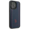 Чохол U.S. Polo Assn. Leather Stitch для iPhone 14 Pro Max Navy Blue (USHCP14XPFAV)
