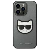 Чехол Karl Lagerfeld Saffiano Choupette Head Patch для iPhone 14 Pro Max Silver (KLHCP14XSAPCHG)