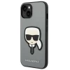 Чехол Karl Lagerfeld Saffiano Karl`s Head Patch для iPhone 14 Plus Silver (KLHCP14MSAPKHG)