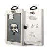 Чохол Karl Lagerfeld Saffiano Karl`s Head Patch для iPhone 14 Plus Silver (KLHCP14MSAPKHG)