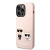 Чехол Karl Lagerfeld Silicone Karl & Choupette для iPhone 14 Pro Light Pink with MagSafe (KLHMP14LSSKCI)