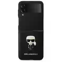 Чехол Karl Lagerfeld Saffiano Iconik Metal для Samsung Galaxy Flip4 (F721) Black (KLHCZF4IKMSBK)
