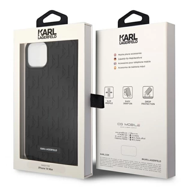 Чохол Karl Lagerfeld 3D Monogram для iPhone 14 Black (KLHCP14SRUPKLPK)