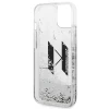 Чохол Karl Lagerfeld Liquid Glitter Big KL для iPhone 14 Silver (KLHCP14SLBKLCS)