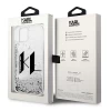 Чохол Karl Lagerfeld Liquid Glitter Big KL для iPhone 14 Plus Silver (KLHCP14MLBKLCS)
