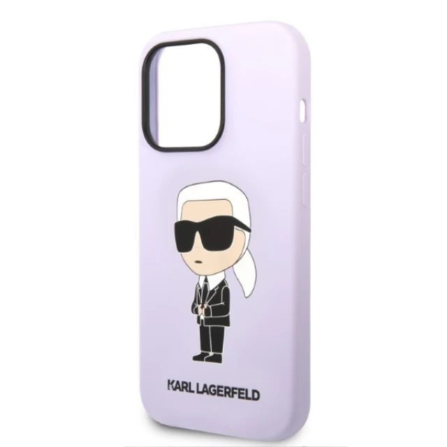 Чохол Karl Lagerfeld Silicone Ikonik для iPhone 14 Pro Max Purple (KLHCP14XSNIKBCU)