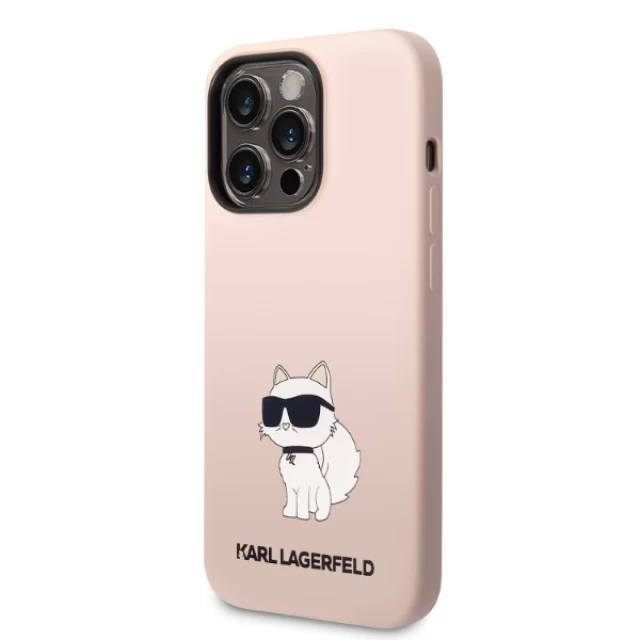 Чохол Karl Lagerfeld Silicone Choupette для iPhone 14 Pro Max Pink (KLHCP14XSNCHBCP)