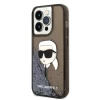 Чехол Karl Lagerfeld Glitter Karl Head для iPhone 14 Pro Black (KLHCP14LLNKHCK)