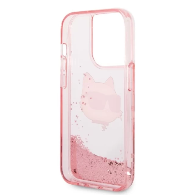 Чохол Karl Lagerfeld Glitter Choupette Head для iPhone 14 Pro Pink (KLHCP14LLNCHCP)