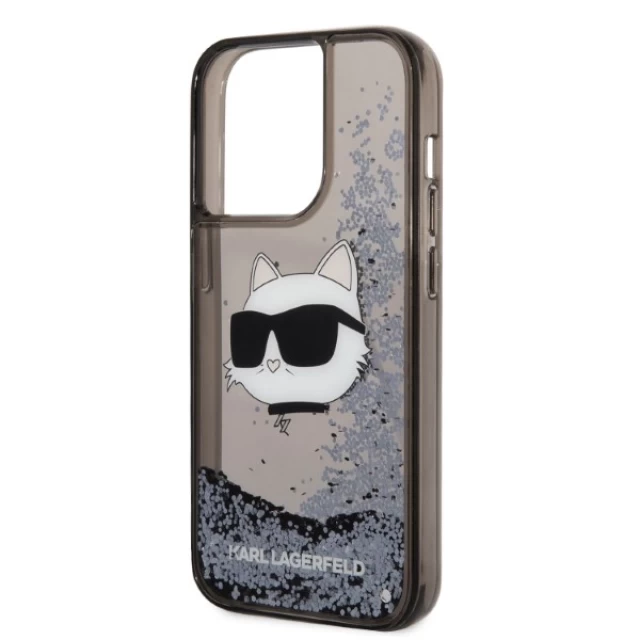 Чехол Karl Lagerfeld Glitter Choupette Head для iPhone 14 Pro Max Black (KLHCP14XLNCHCK)