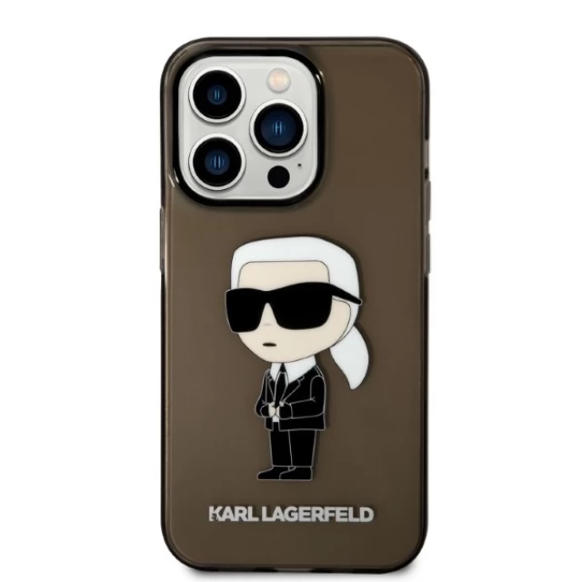 Чохол Karl Lagerfeld Ikonik Karl Lagerfeld для iPhone 14 Pro Black (KLHCP14LHNIKTCK)
