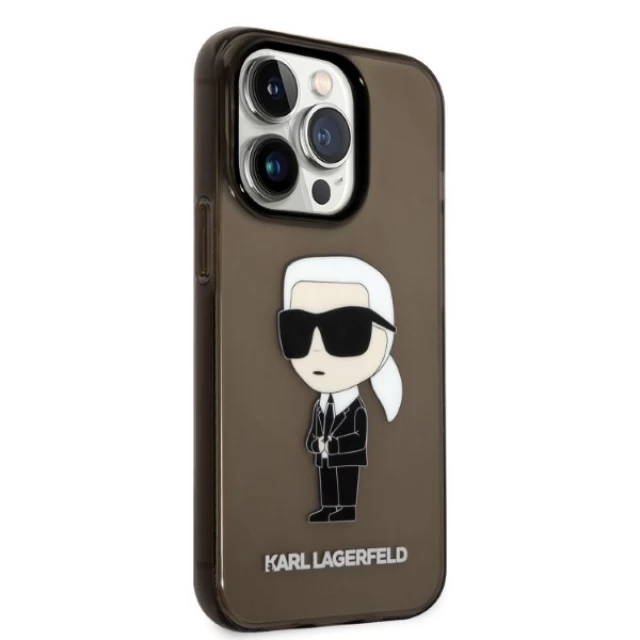 Чехол Karl Lagerfeld Ikonik Karl Lagerfeld для iPhone 14 Pro Black (KLHCP14LHNIKTCK)