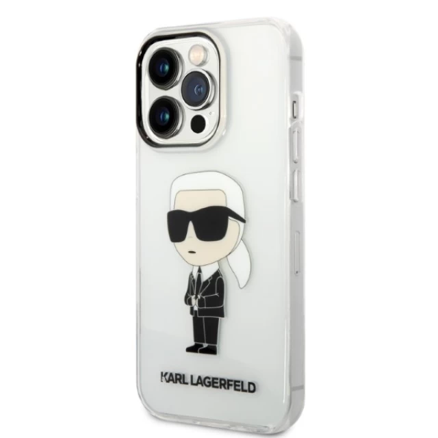 Чехол Karl Lagerfeld Ikonik Karl Lagerfeld для iPhone 14 Pro Max Transparent (KLHCP14XHNIKTCT)
