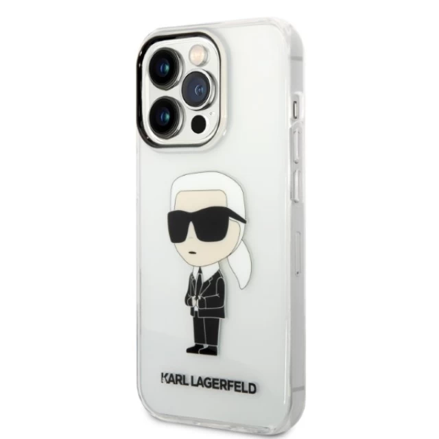 Чохол Karl Lagerfeld Ikonik Karl Lagerfeld для iPhone 14 Pro Max Transparent (KLHCP14XHNIKTCT)