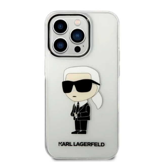Чехол Karl Lagerfeld Ikonik Karl Lagerfeld для iPhone 14 Pro Max Transparent (KLHCP14XHNIKTCT)