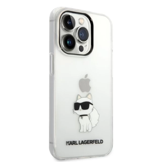 Чохол Karl Lagerfeld Ikonik Choupette для iPhone 14 Pro Transparent (KLHCP14LHNCHTCT)