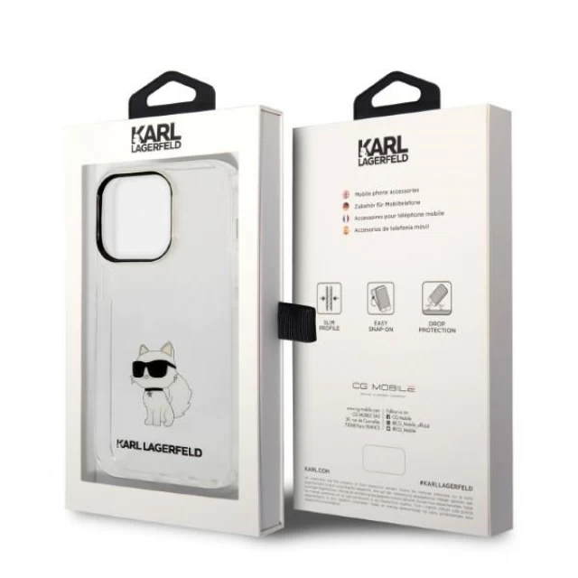 Чохол Karl Lagerfeld Ikonik Choupette для iPhone 14 Pro Max Transparent (KLHCP14XHNCHTCT)
