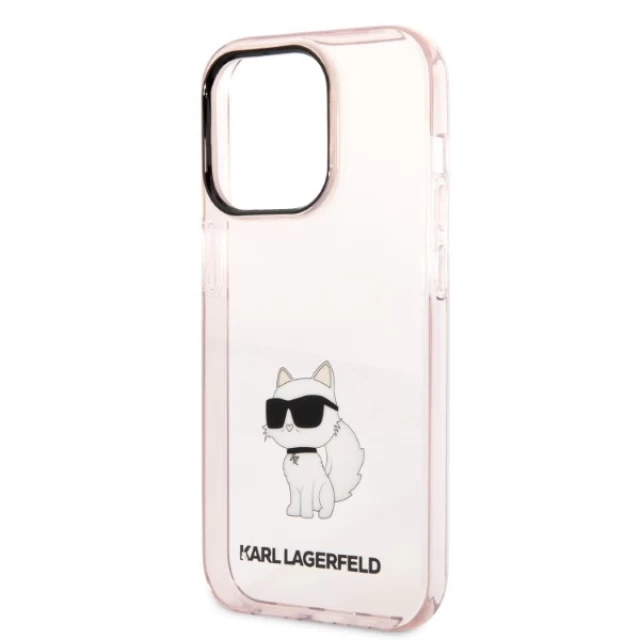Чехол Karl Lagerfeld Ikonik Choupette для iPhone 14 Pro Pink (KLHCP14LHNCHTCP)