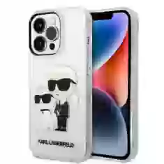 Чехол Karl Lagerfeld Gliter Karl & Choupette для iPhone 14 Pro Max Transparent (KLHCP14XHNKCTGT)