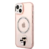 Чехол Karl Lagerfeld Iconic Karl & Choupette для iPhone 14 Pink with MagSafe (KLHMP14SHNKCIP)