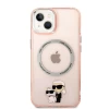 Чехол Karl Lagerfeld Iconic Karl & Choupette для iPhone 14 Pink with MagSafe (KLHMP14SHNKCIP)