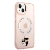 Чехол Karl Lagerfeld Iconic Karl & Choupette для iPhone 14 Plus Pink with MagSafe (KLHMP14MHNKCIP)