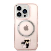 Чехол Karl Lagerfeld Iconic Karl & Choupette для iPhone 14 Pro Pink with MagSafe (KLHMP14LHNKCIP)