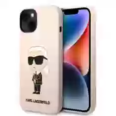 Чохол Karl Lagerfeld Silicone Ikonik для iPhone 14 Pink with MagSafe (KLHMP14SSNIKBCP)