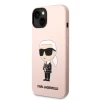 Чохол Karl Lagerfeld Silicone Ikonik для iPhone 14 Pink with MagSafe (KLHMP14SSNIKBCP)