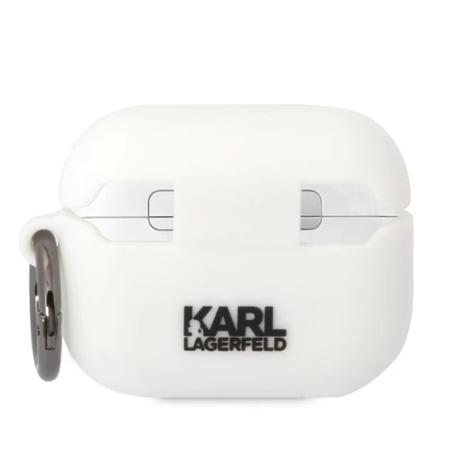 Чехол Karl Lagerfeld Silicone Karl Head 3D для Airpods Pro White (KLAPRUNIKH)