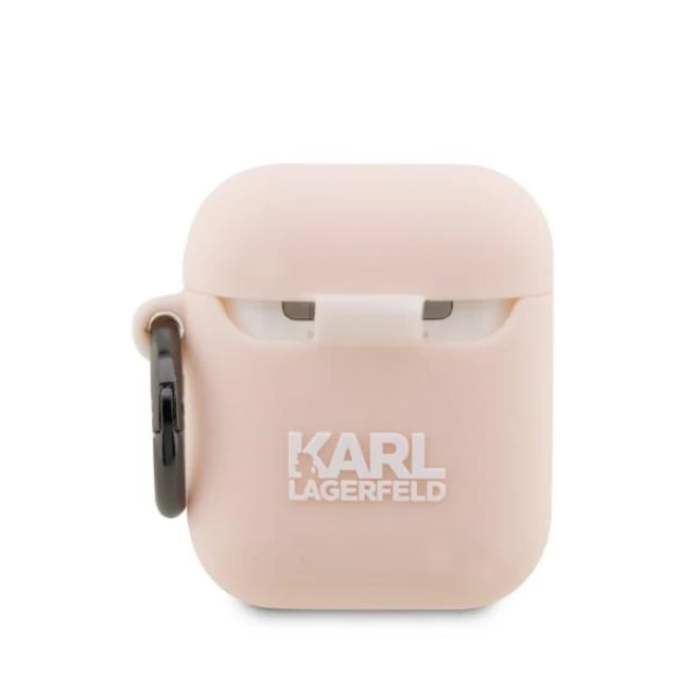 Чехол Karl Lagerfeld Silicone Karl Head 3D для AirPods 2 | 1 Pink (KLA2RUNIKP)