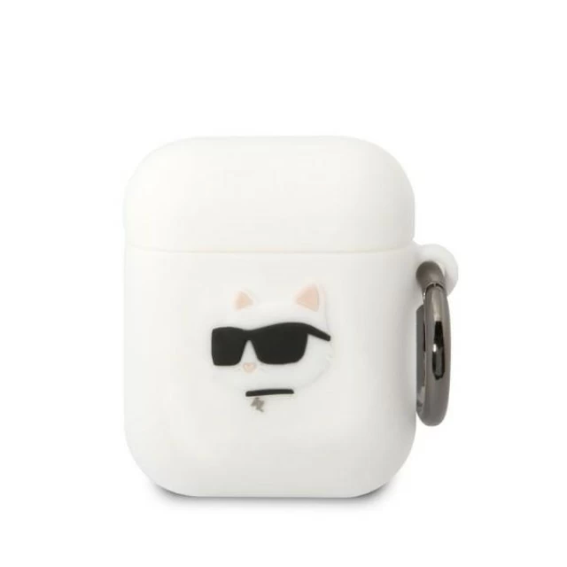 Чохол Karl Lagerfeld Silicone Choupette Head 3D для AirPods 2 | 1 White (KLA2RUNCHH)