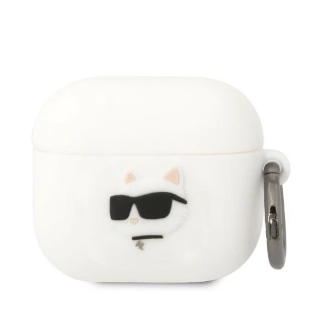 Чохол Karl Lagerfeld Silicone Choupette Head 3D для AirPods 3 White (KLA3RUNCHH)