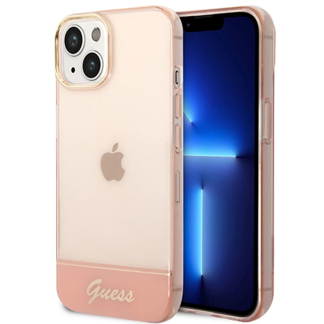 Чехол Guess Translucent для iPhone 14 Plus Pink (GUHCP14MHGCOP)
