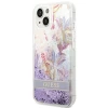 Чохол Guess Flower Liquid Glitter для iPhone 14 Plus Purple (GUHCP14MLFLSU)
